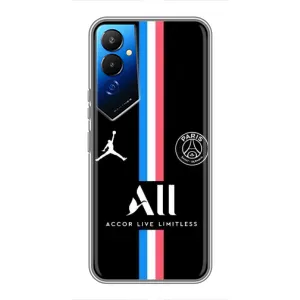 Чехлы PSG для Tecno POVA 4 (LG7n) (AlphaPrint) (футболка ПСЖ)