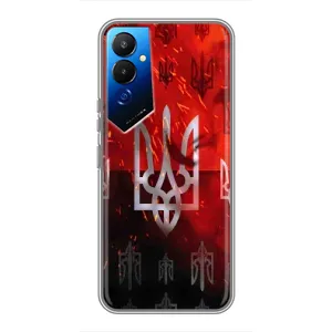 Украинские Чехлы для Tecno POVA 4 (LG7n) с картинкой УПА (AlphaPrint) (ГЕРБ УПА)