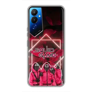 Чехол Гра в кальмара для Tecno POVA 4 (LG7n) (Охранники Игра кальмара)