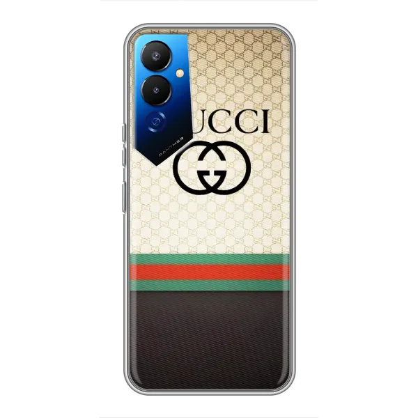 Чехол с принтом «GUCCI стиль» для TECNO POVA 4 (LG7n)