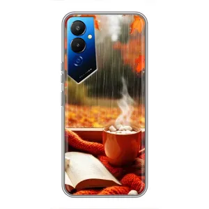 Чохол з унікальним дизайном 'Осінь з кавою' для Tecno POVA 4 (LG7n) (Кава і дощ)