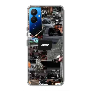 Чехол Формула1 на Tecno POVA 4 (LG7n) (Гоночный коллаж Ф1)