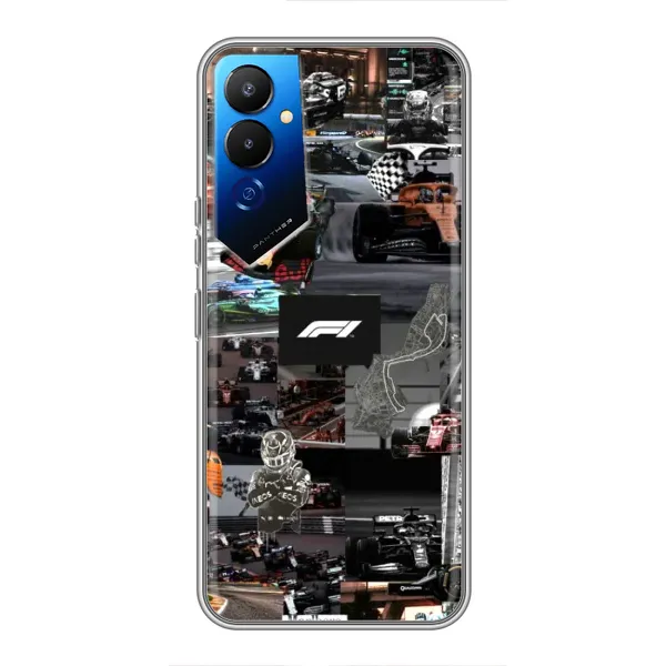 Чехол с принтом «Гоночный коллаж Ф1» для TECNO POVA 4 (LG7n)