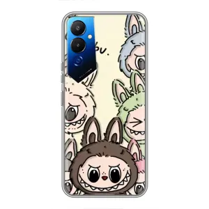 Чохол з Лабубу на Tecno POVA 4 (LG7n) (Золота мавпа Bored Ape)