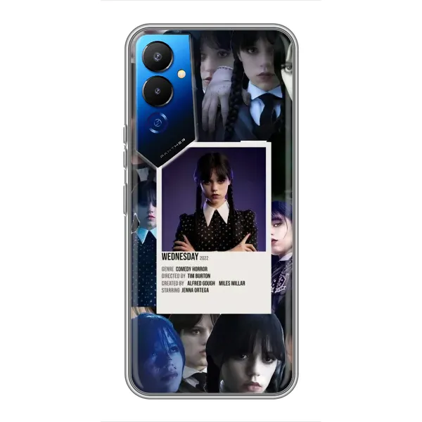 Чехол с принтом «коллаж Уэнздей» для TECNO POVA 4 (LG7n)
