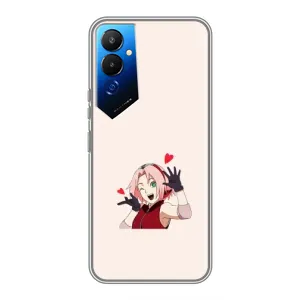 Чехлы Персонажи Аниме Наруто для Tecno POVA 4 (LG7n) (AlphaPrint) (Лайк Сакура)