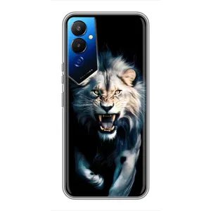 Чехол с картинкой «Хищники» для Tecno POVA 4 (LG7n) (Лев в темноте)