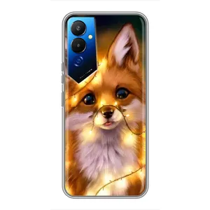 Чехлы с картинкой Лисички для Tecno POVA 4 (LG7n) (VPrint) (Лисичка в гирляндах)