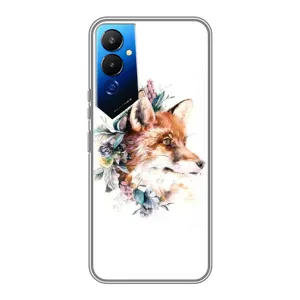 Чехлы с картинкой Лисички для Tecno POVA 4 (LG7n) (VPrint) (Лисичка в цветочках)