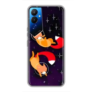 Чехлы с картинкой Лисички для Tecno POVA 4 (LG7n) (VPrint) (Лисички космонавты)