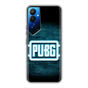 Чехол PUBG для Техно Пова 4 (AlphaPrint) (Лого PUBG)