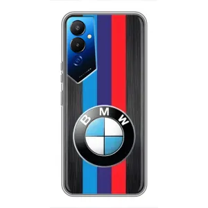 Чехол для Техно Пова 4 - с принтом БМВ (AlphaPrint) (Лого BMW)