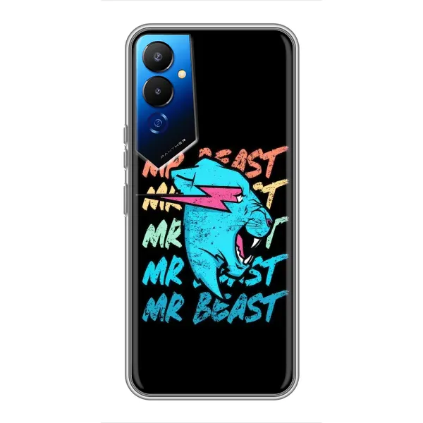 Чехол с принтом «logo Mr beast» для TECNO POVA 4 (LG7n)
