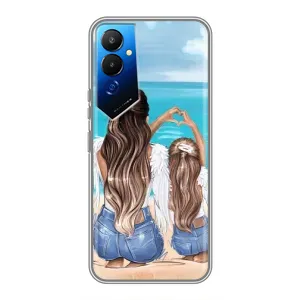 Чехол с печатью для Tecno POVA 4 (LG7n) - (Мама с ребенком) (AlphaPrint) (Мама с доченькой)