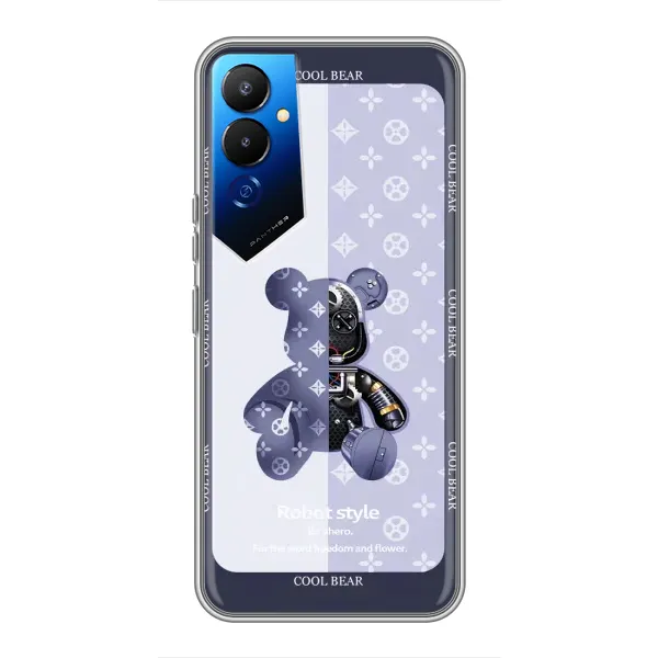 Чехол с принтом «Медвежонок LV» для TECNO POVA 4 (LG7n)