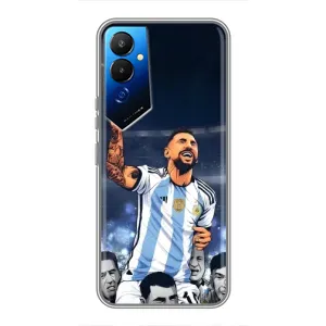 Чехлы для Tecno POVA 4 (LG7n) (Leo чемпион) (AlphaPrint) (Месси с кубком)