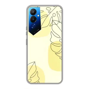 Силиконовый чехол с принтом в цветах на Tecno POVA 4 (LG7n)