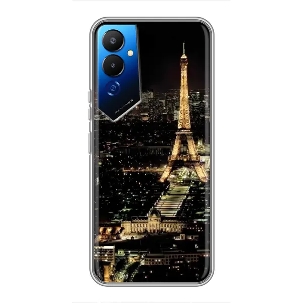 Чехол с принтом «Ночной Париж» для TECNO POVA 4 (LG7n)
