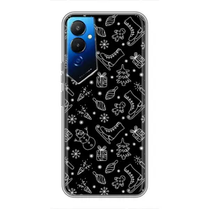 Новогодние, Праздничные Чехлы для Tecno POVA 4 (LG7n) - 2024 год (Новогодний фон)