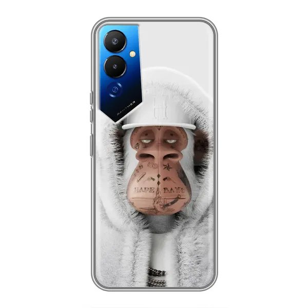 Чехол с принтом «обезьяна NFT в тату» для TECNO POVA 4 (LG7n)