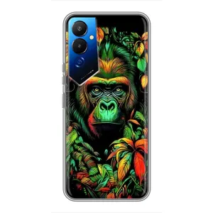 Чехол с Обезьянами Tecno POVA 4 (LG7n) - (AlphaPrint) (Обезьяна в тропиках)