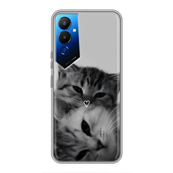 Чехол с принтом «Пара котов» для TECNO POVA 4 (LG7n)