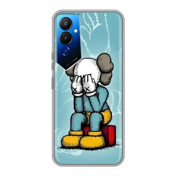 Чехол с принтом «Плач Bearbrick» для TECNO POVA 4 (LG7n)