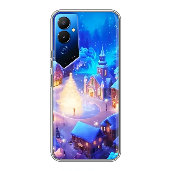 Чехол с принтом «Рождественский город» для TECNO POVA 4 (LG7n)