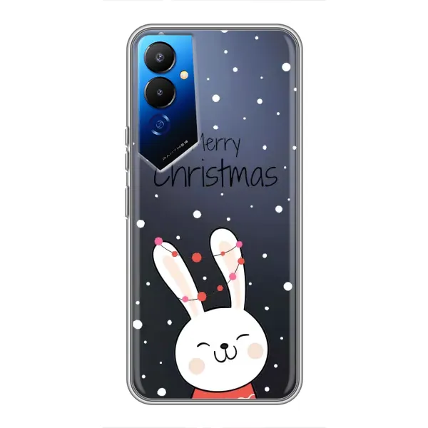 Чохол з принтом «Різдвяний заєць» для TECNO POVA 4 (LG7n)