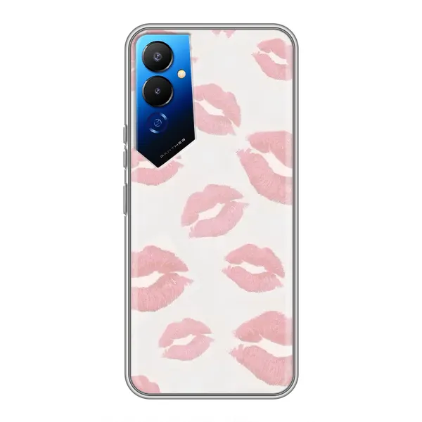 Чехол с принтом «Розовые губы» для TECNO POVA 4 (LG7n)