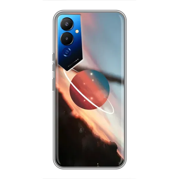 Чехол с принтом «Сатурн» для TECNO POVA 4 (LG7n)
