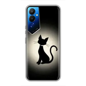 Чехол с принтом для Tecno POVA 4 (LG7n) (AlphaPrint) Модные коты (Силуэт котика)