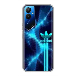 Чехлы Адидас для Tecno POVA 4 (LG7n) (AlphaPrint) (Синий Адидас)
