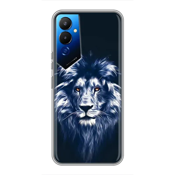 Чехол с принтом «Синий Лев» для TECNO POVA 4 (LG7n)