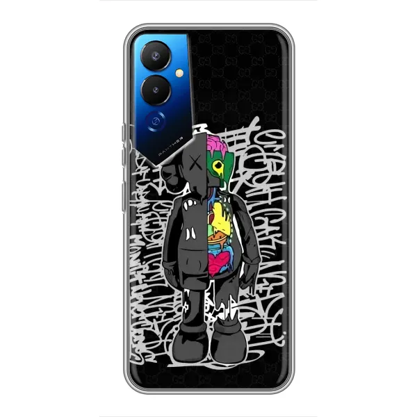 Чехол с принтом «Стиль Bearbrick» для TECNO POVA 4 (LG7n)