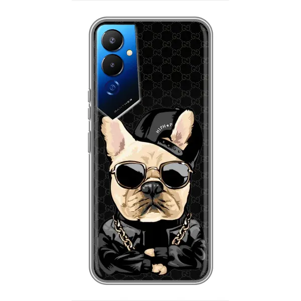 Чохол з принтом «Стильна собака» для TECNO POVA 4 (LG7n)