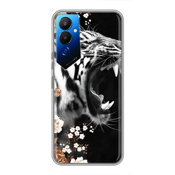 Чохол з принтом «Стильний ТИГР» для TECNO POVA 4 (LG7n)
