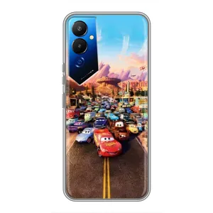 Силиконовый чехол Маквин для Tecno POVA 4 (LG7n) (Тачки на трассе)