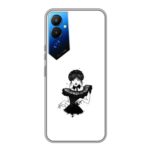 Чехол с принтом «танец Уэнздей» для TECNO POVA 4 (LG7n)