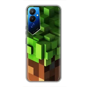 Чехол Майнкрафт на Tecno POVA 4 (LG7n) (AlphaPrint) Minecraft