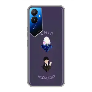 Чехлы Венсдей на Tecno POVA 4 (LG7n) Уэнсдей (AlphaPrint) (Уэнздей и подруга)