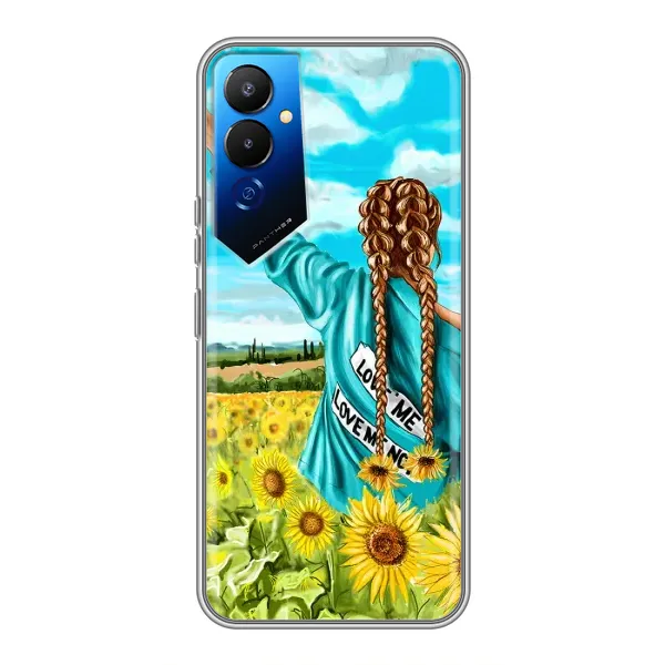 Чехол с принтом «Украиночка» для TECNO POVA 4 (LG7n)