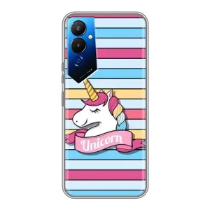 Чохол для ТЕКНО ПОВА 4 (ЛГ7н) - (Єдинорожки - Новинки) (AlphaPrint) (Unicorn)