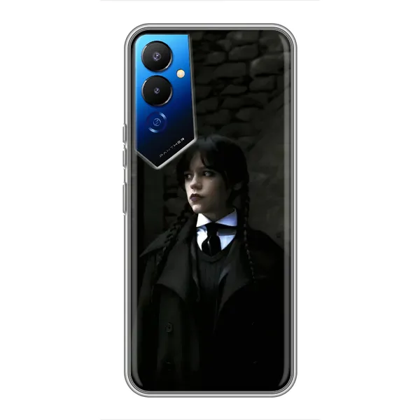 Чехол с принтом «Темный стиль Уэнздей» для TECNO POVA 4 (LG7n)