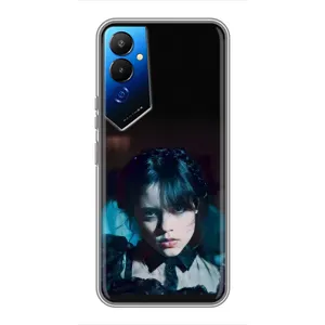 Чехлы Венсдей на Tecno POVA 4 (LG7n) Уэнсдей (AlphaPrint) (взгляд Уэнздей)