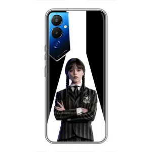 Чехлы Венсдей на Tecno POVA 4 (LG7n) Уэнсдей (AlphaPrint) (W-Wednesday)
