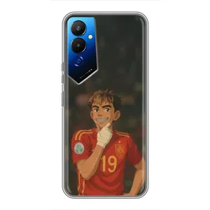 Чехол с футболистом Ламин Ямаль Tecno POVA 4 (LG7n) (Ямаль аниме)