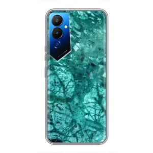Мраморный чехол на Tecno POVA 4 (LG7n) (VPrint) (Зеленый мрамор)