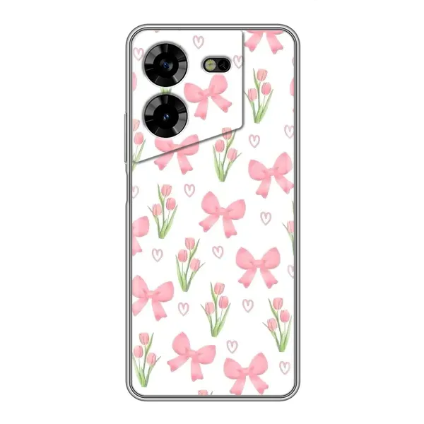 Чехол с принтом «Банты и цветы» для TECNO POVA 5 (LG7n)