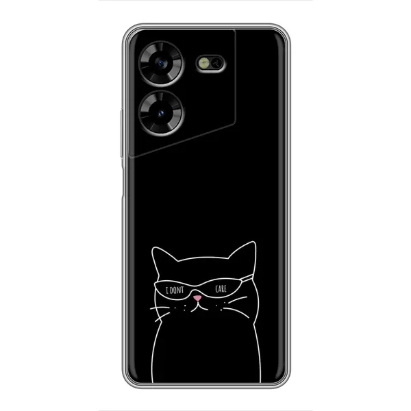 Чохол з принтом «Байдужий кіт» для TECNO POVA 5 (LG7n)